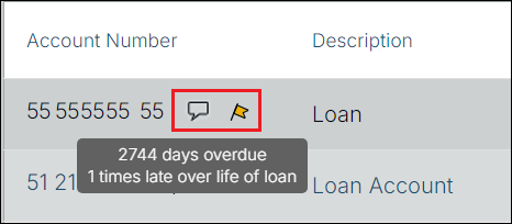 flag example with message, loan