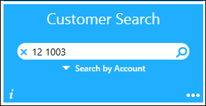 When you enter the first few account numbers, CIM GOLD detects that you are searching for an account. 