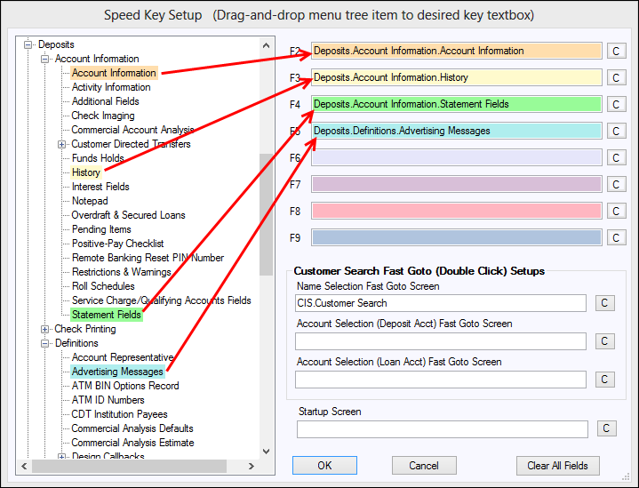 How to ... > Set Up Speed Keys