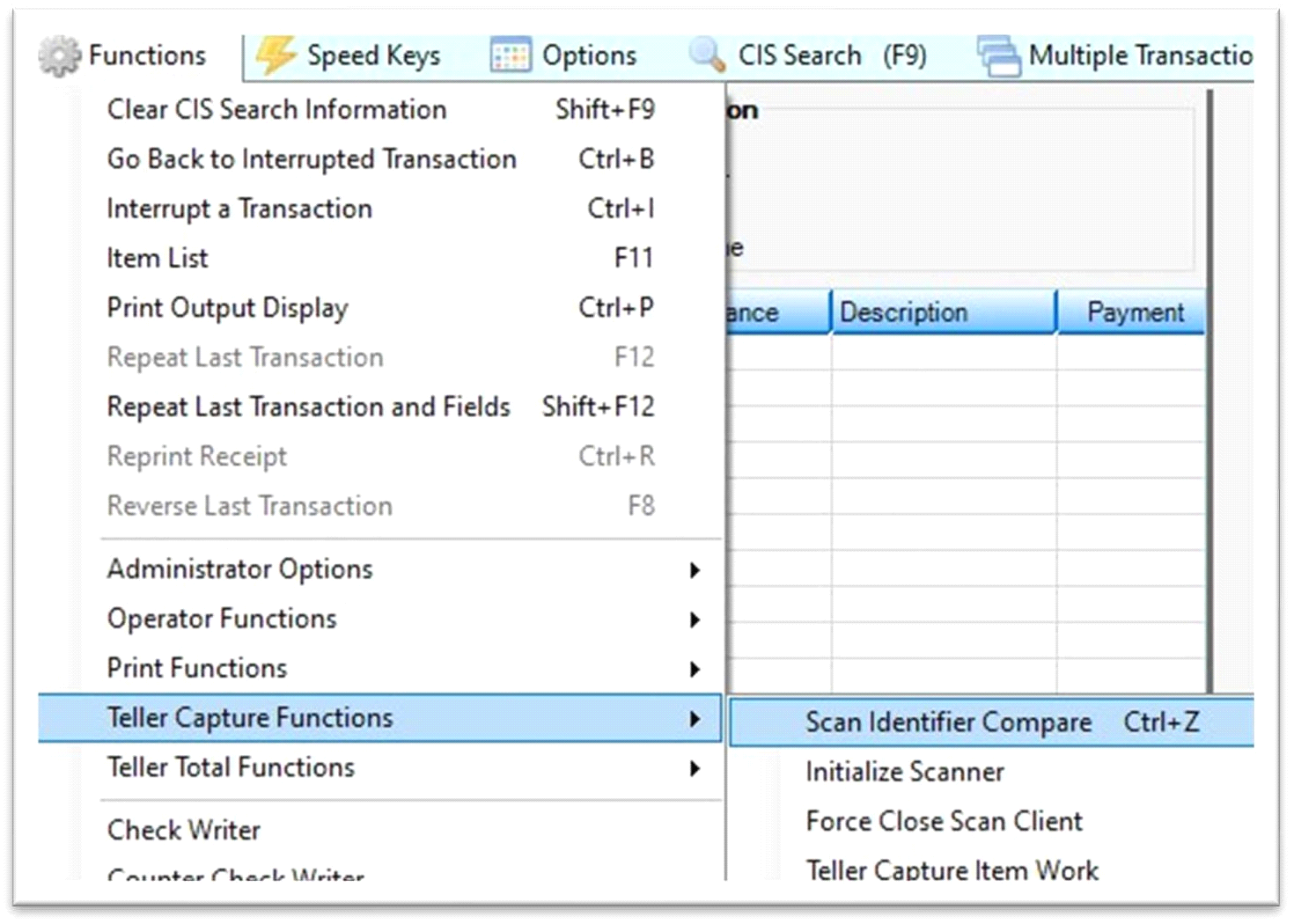 GOLDTeller > Functions > Teller Capture Functions > Scan Identifier Compare (Ctrl+Z)