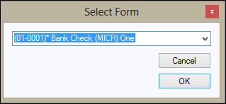 check writer select form