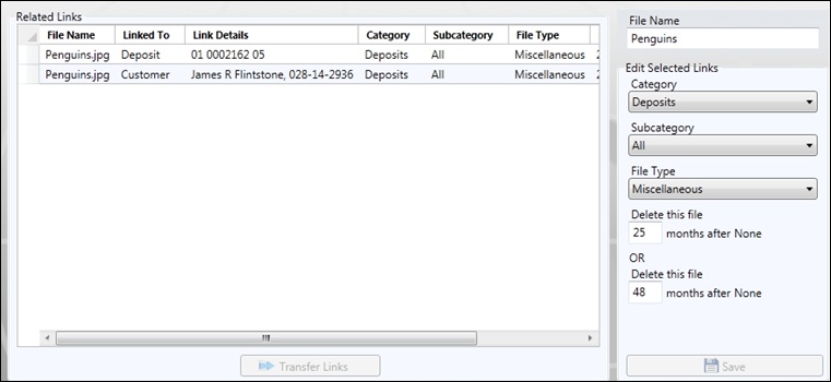 view edit related links screen