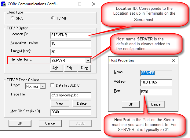 COReCommunicationsConfig