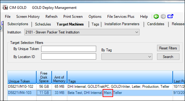 Add "Main" to the Target machines. Add "Main" to the Target machines.