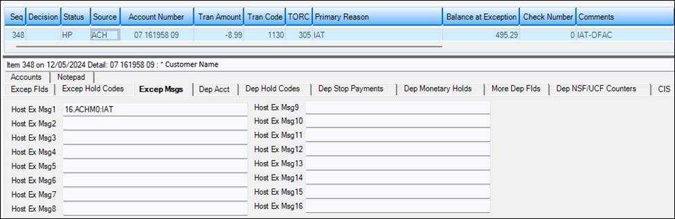 Example of an IAT Validated Item Host Posted        