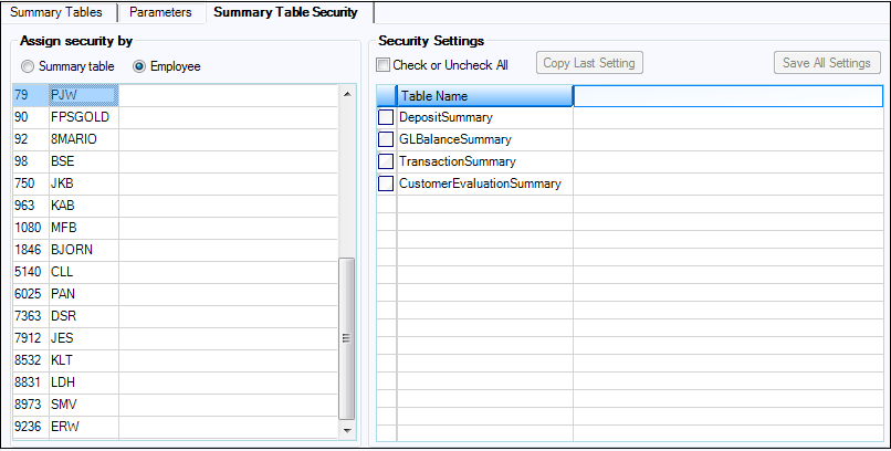 Assigning Security by Employee